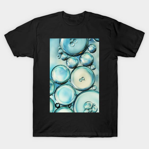 Sky Blue Bubble Abstract T-Shirt by SharonJ